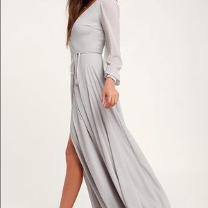 Lulu’s My Whole Heart wrap maxi dress—BRAND NEW